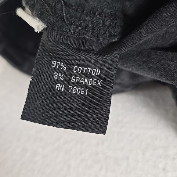 TRIPP NYC Womens Black Capri Cropped Pants 12 Stretch Skull‎ Detail Grunge Goth - Picture 9 of 14